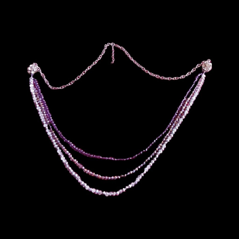 Sparkly, Beaded 3-Strand 40" Necklace